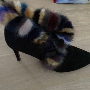 Donald Pliner fur booties